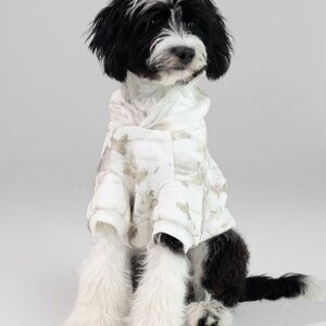 Comfrt White and Gray camo Dog hoodie